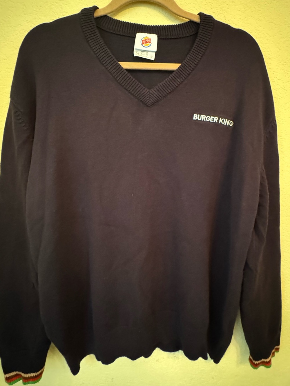 Burger King Manager's Sweater Uniform Size XL